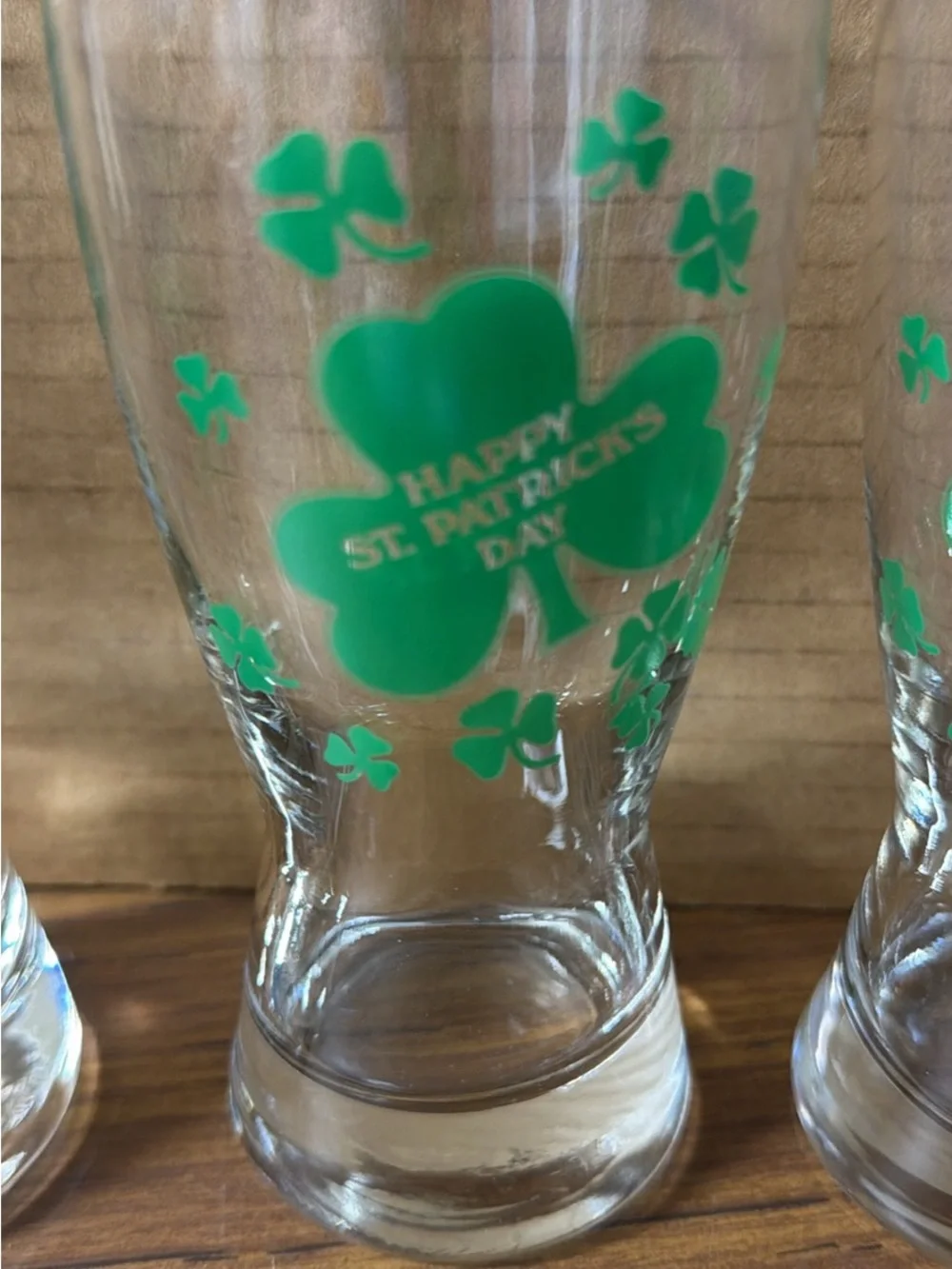 St. Patrick's Day Green Shamrock Glasses ☘️☘️